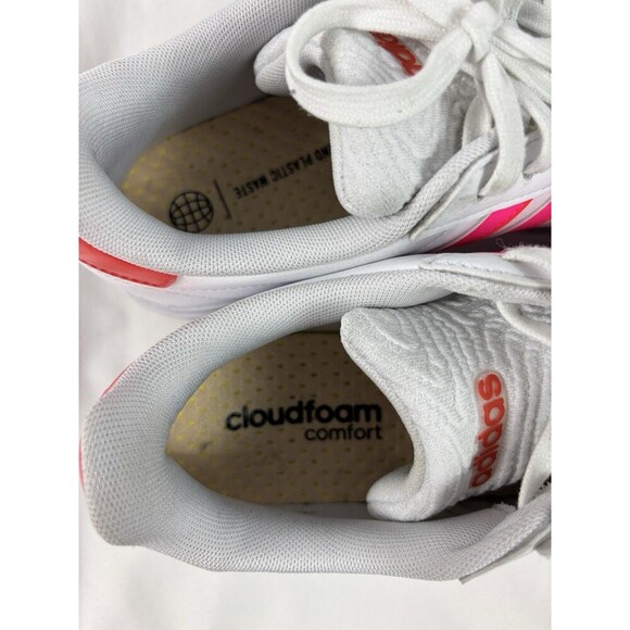 Adidas Grand Court 2.0 Sneakers White Lucid Pink Bright Red Size 8 Low Top - Picture 6 of 14